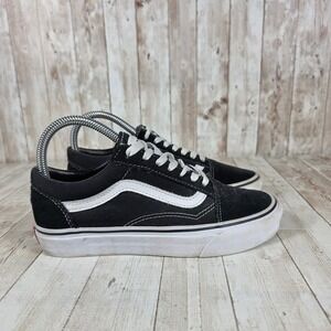 Vans Old Skool Black White‎ Suede Low Top Skate Shoes Women's Size 6